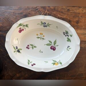 Noritake “Fruit Parfait” pattern oval serving bowl